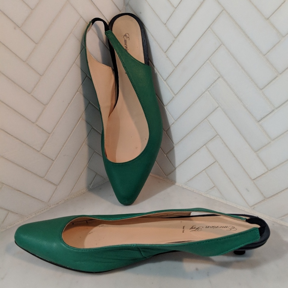 Emerson Fry "Slangback" Slingback Kitten Heels